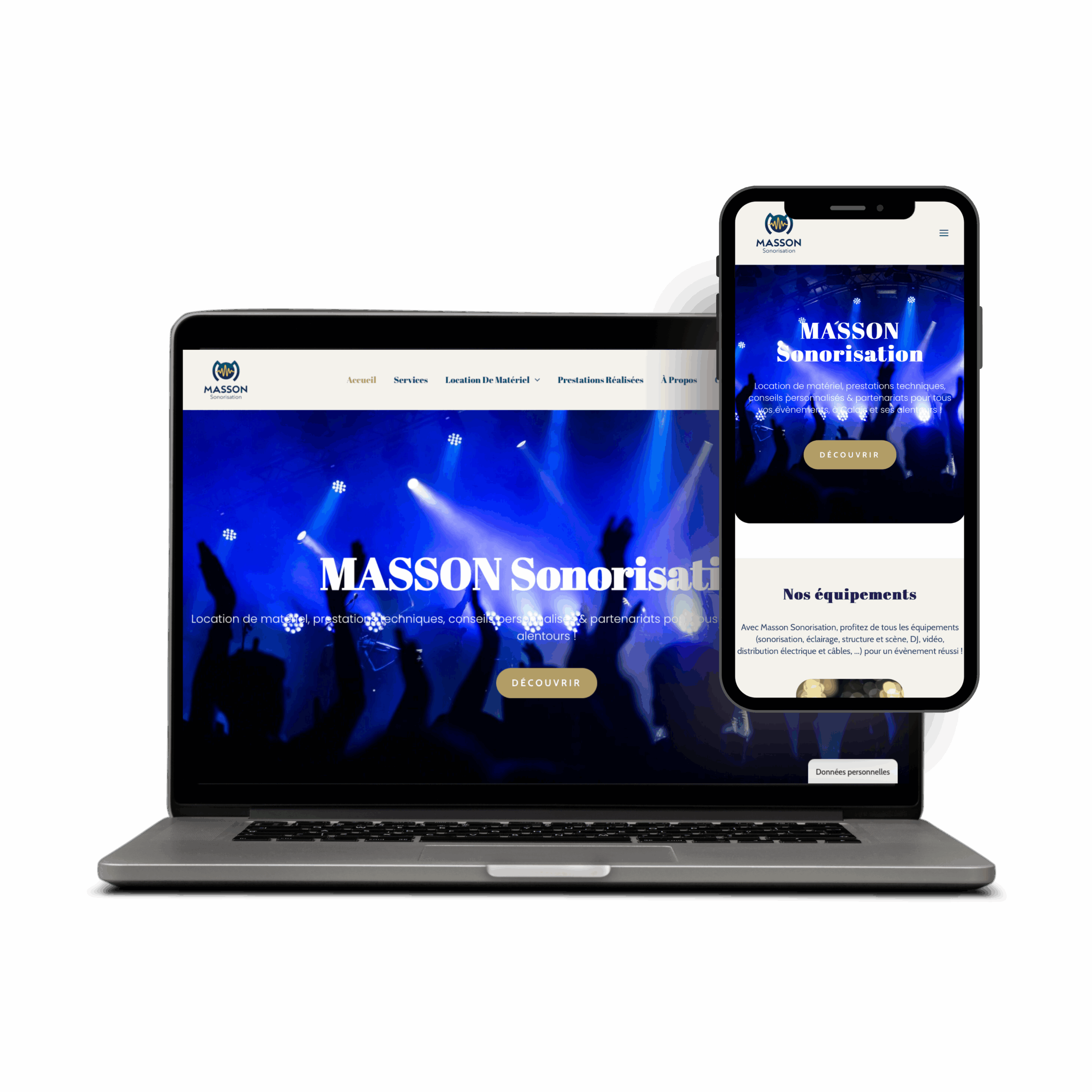 Site internet Masson Sonorisation - La Com' de Raph
